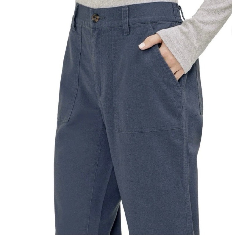 NWT Gap Twill Joggers Navy Blue Elastic Waist Tapered Leg Utility Pants Medium - Picture 3 of 12